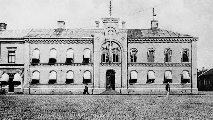 Varbergs Rådhus, historisk bild från sekelskiftet 1800-1900
