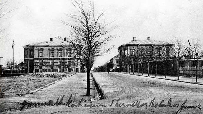 Tvillinghusen, historisk bild från 1910-1919.